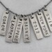 ONE (1) CUSTOM Name, Race, Year, City or Word Nickel Silver Hammered Pendant - Choose Name, Race, Year, City or Word - Add a CUSTOM Pendant
