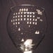 Galaga Atari inspired Wine Glass Engraved Glass