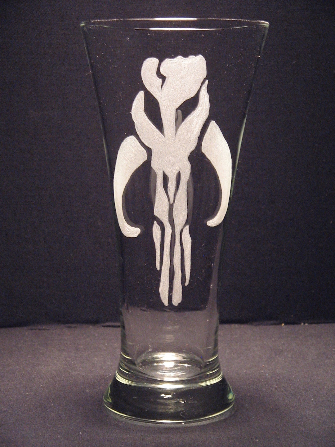 Star Wars Boba Fett mandalorian inspired Beer Pilsner Engraved Glass "PICK YOUR STYLE"