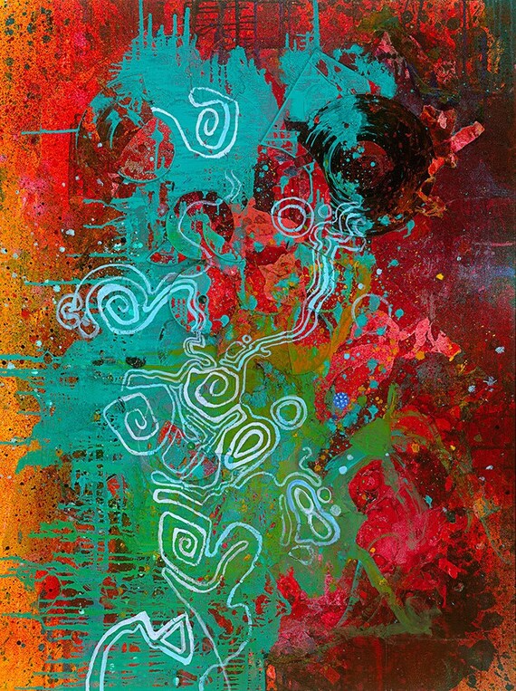 Music to My Eyes Fine Art Print (Giclee) on Canvas by Tracey Chikos 22" x 30"