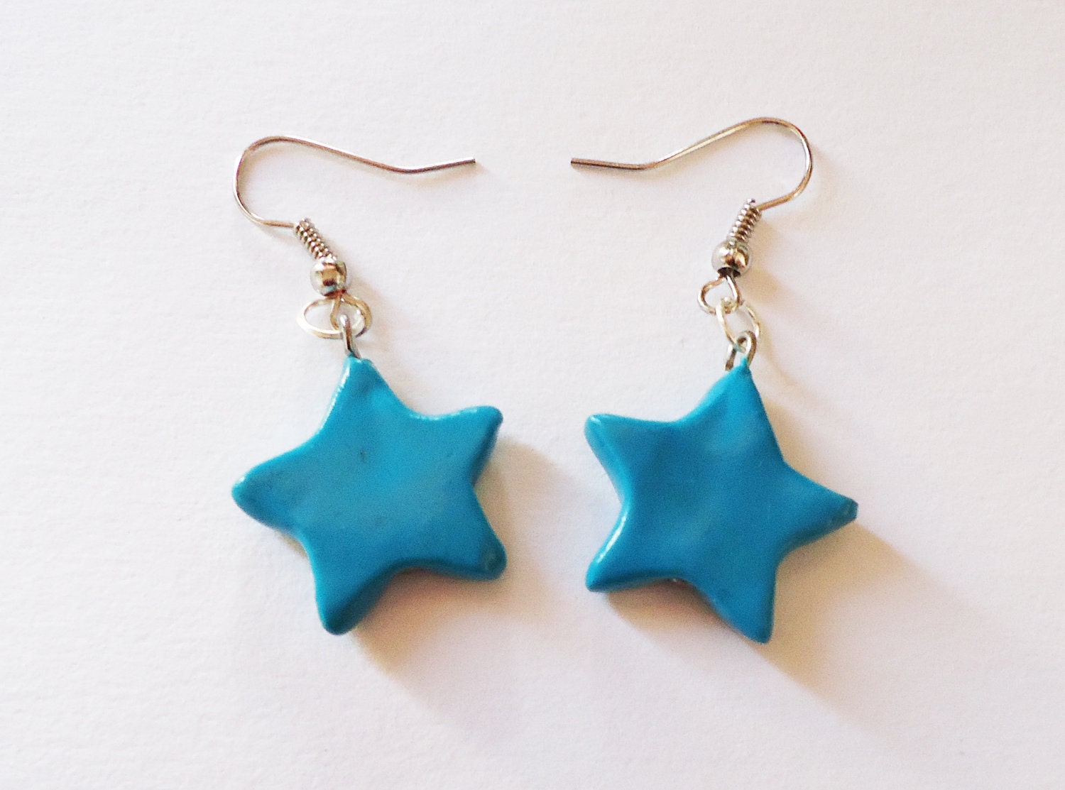 EARRINGS - Teal Blue Stars