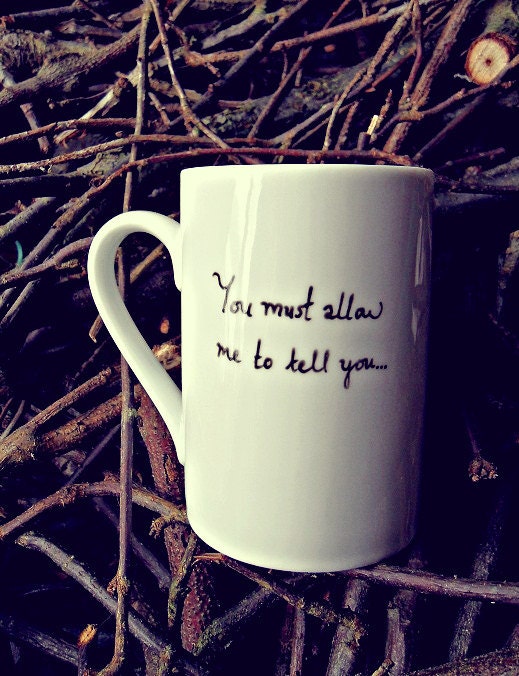 Mr Darcy proposal mug by Mr Teacup