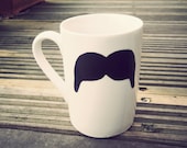 Mexican Moustache mug by Mr Teacup - handdrawn