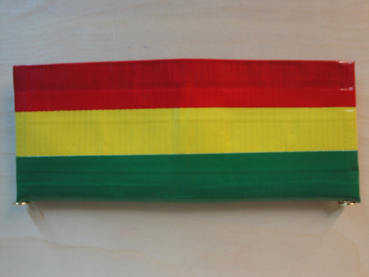 Duct Tape Wallet - Rasta Colors
