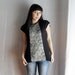 Black tshirt short sleeved - lace tshirt jersey top womens blouse