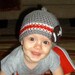 Ohio State Football Nub Tip Beanie  (Crocheted to Order in sizes newborn - toddler) - Scarlet and Gray