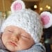 Polar Bear Crochet Beanie - (made to order sizes newborn - child)