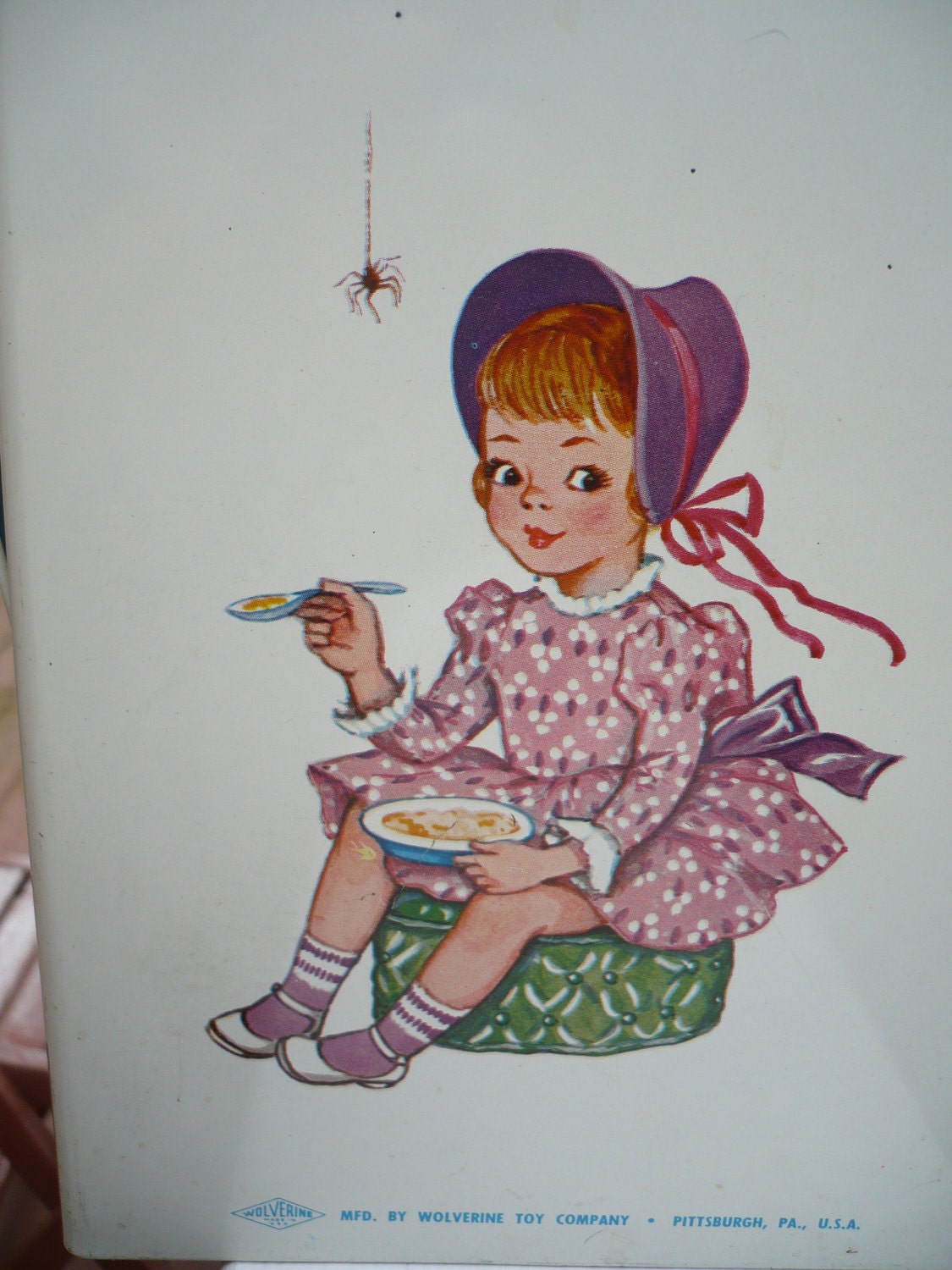 RESERVED FOR DEBANNET, 25% - Rare 1950s Lithographed Nursery Rhymes Wolverine Vintage Tin Toy Stove / Oven