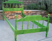Vintage twin bed headboard and footboard Chic You Pick The Color Distressed by Foo Foo La La.