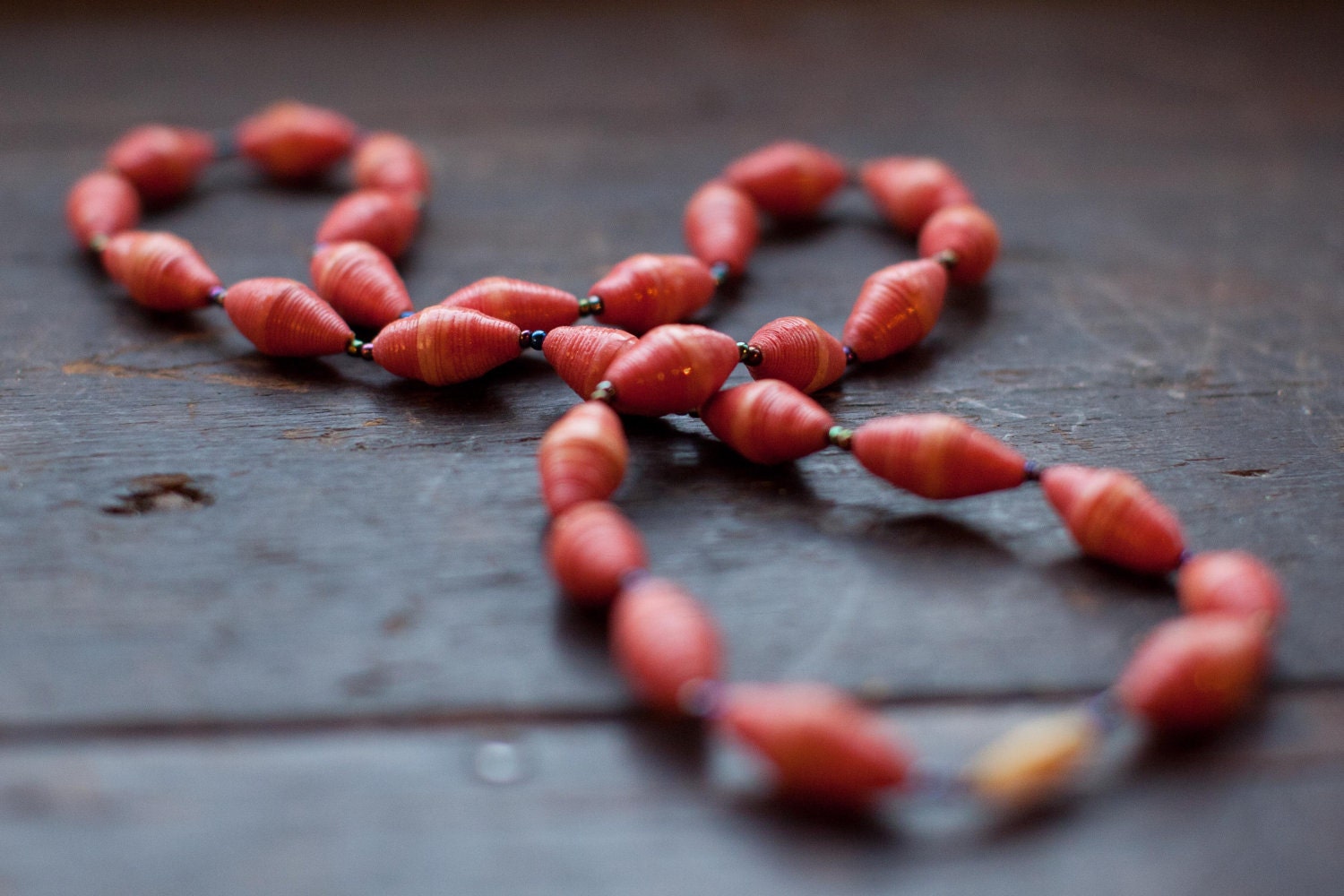 Kenyan Coral Reef Beaded Necklace