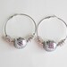 Silver Disco Ball Hoop Earrings.
