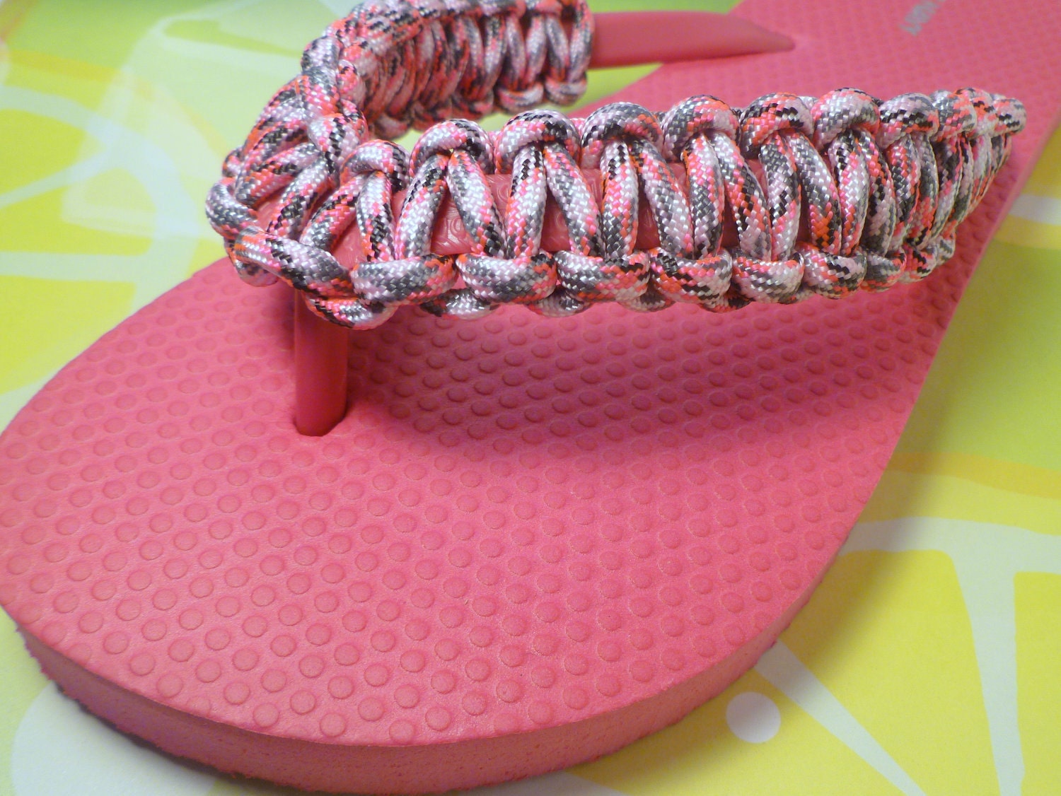 Flip Flops Pink Paracord