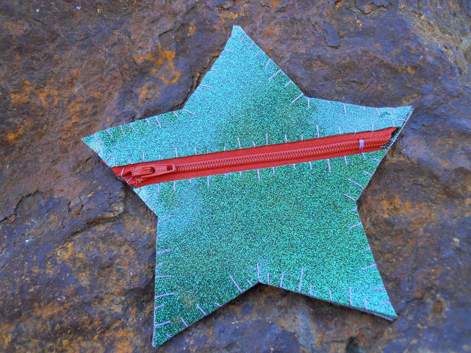 Star Glitter Vinyl Coin Purse