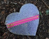 Heart Glitter Vinyl Coin Purse