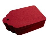Wine Cardstock Paper Hang Tags - Set of 50 MEDIUM SIZE 3 x 1.75 - Favor Tag - Wedding - Gift Tag - Shower - Price Tag