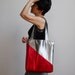 Raygun Tote : Metallic Red and Silver Tote Bag