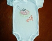 WTF Pink Grapefruit - Hand Embroidered Baby Onesie Bodysuit