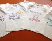 Custom Hand Embroidered Baby Onesie Bodysuit or T-Shirt - Lifetime Movie Titles