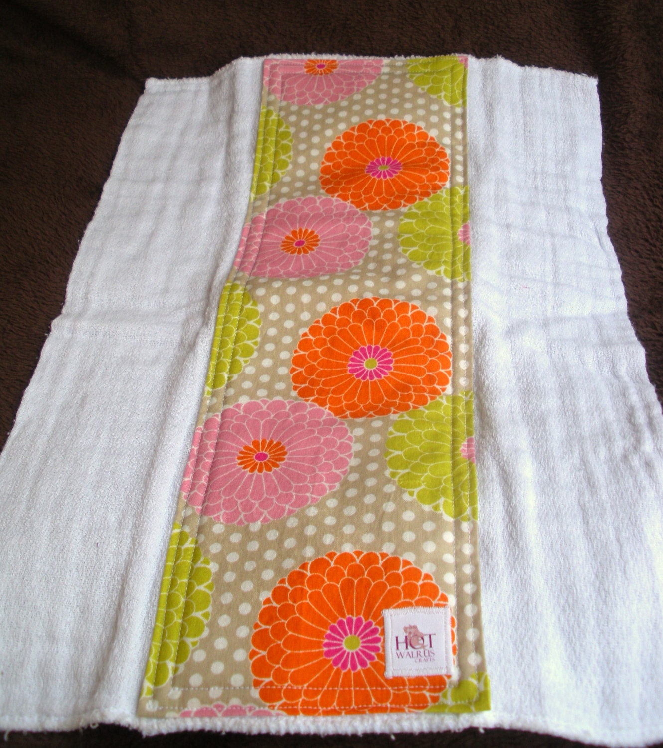 3 Piece- Monogrammed Onesie, Bib, and Burp Cloth- Chrysanthemums