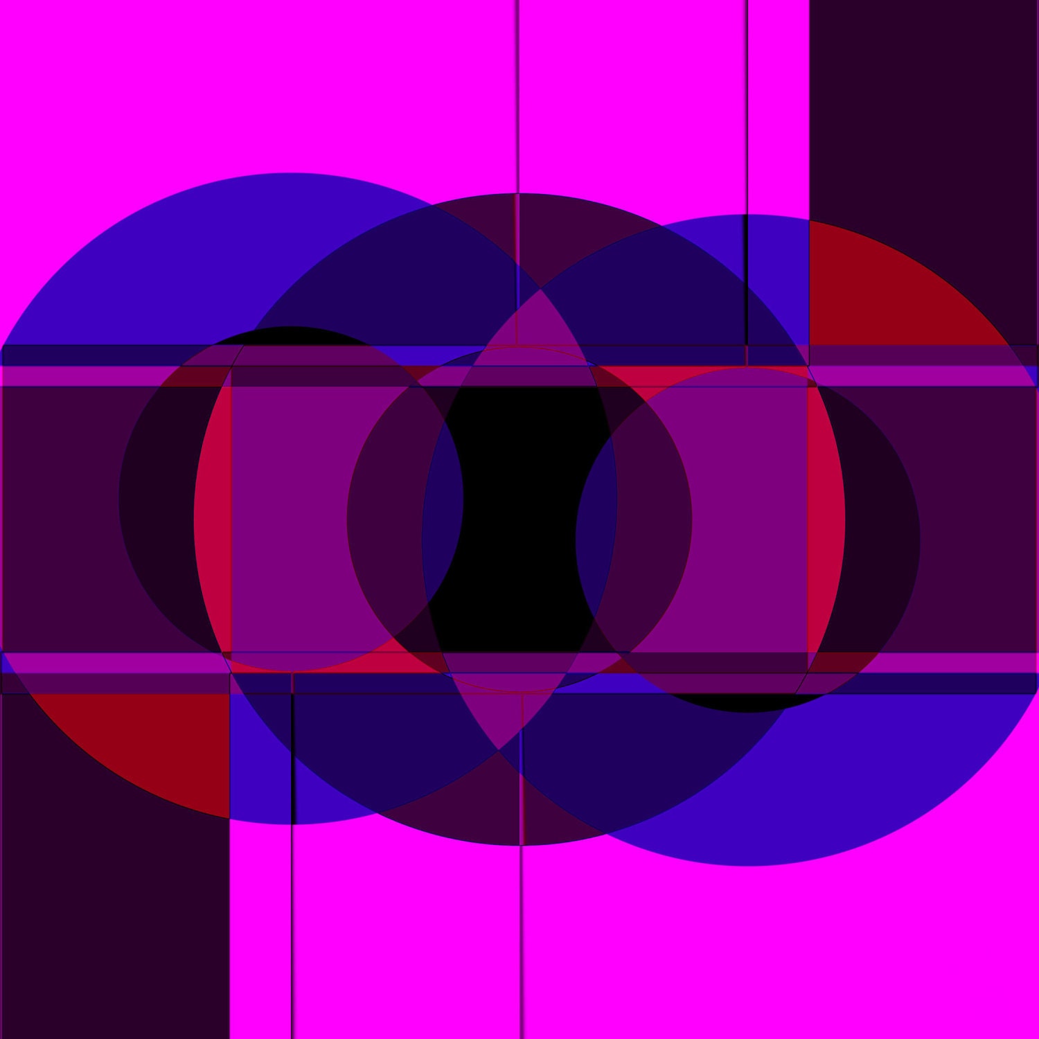 Abstract - Graphic Art - Square Format - 6x6 - Art Print - Pink - Fine Art Print