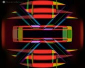 Letter Box Graphic Abstract 3D Square Format