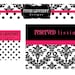 GRAND OPENING SALE Premade Etsy Banner Avatar Set For Small Crafty Boutiques Black and Fuschia Damask and Polka Dots