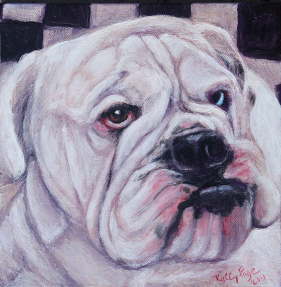 Custom 10 inch x 10 inch pet portrait oil painting