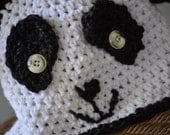 Crocheted Child's Panda Animal Hat (3-teen) crocheted