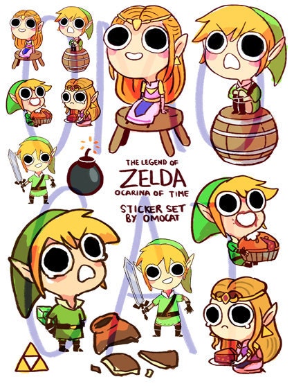 LOZ-- large CUTE OOT stickers