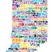INDIANA Digital Ilustration Indiana State Print Map with Cities Listed