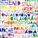 OKLAHOMA State Digital Illustration Print with Oklahoma City Tulsa Muskogee