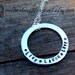 Live Laugh Love Hand Stamped Necklace in Sterling Silver