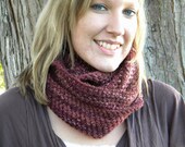 Raspberry Cowl - Circular / Infinity Scarf - Wine, Maroon, Burgundy, Pink - Thick, Warm, Cozy, Stretchy - Ready to Ship