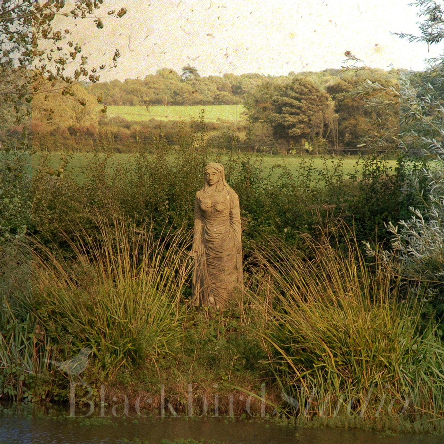 Charleston Farmhouse Garden Statue by Quentin Bell - Bloomsbury Group Fine Art 5 x 5 inches photograph