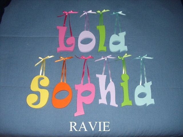 6" Size Painted Wall Letters Wooden (6.00 shipping on entire order) Various fonts Gifts and Decor