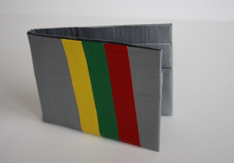 Retro Stripe Duct Tape Wallet