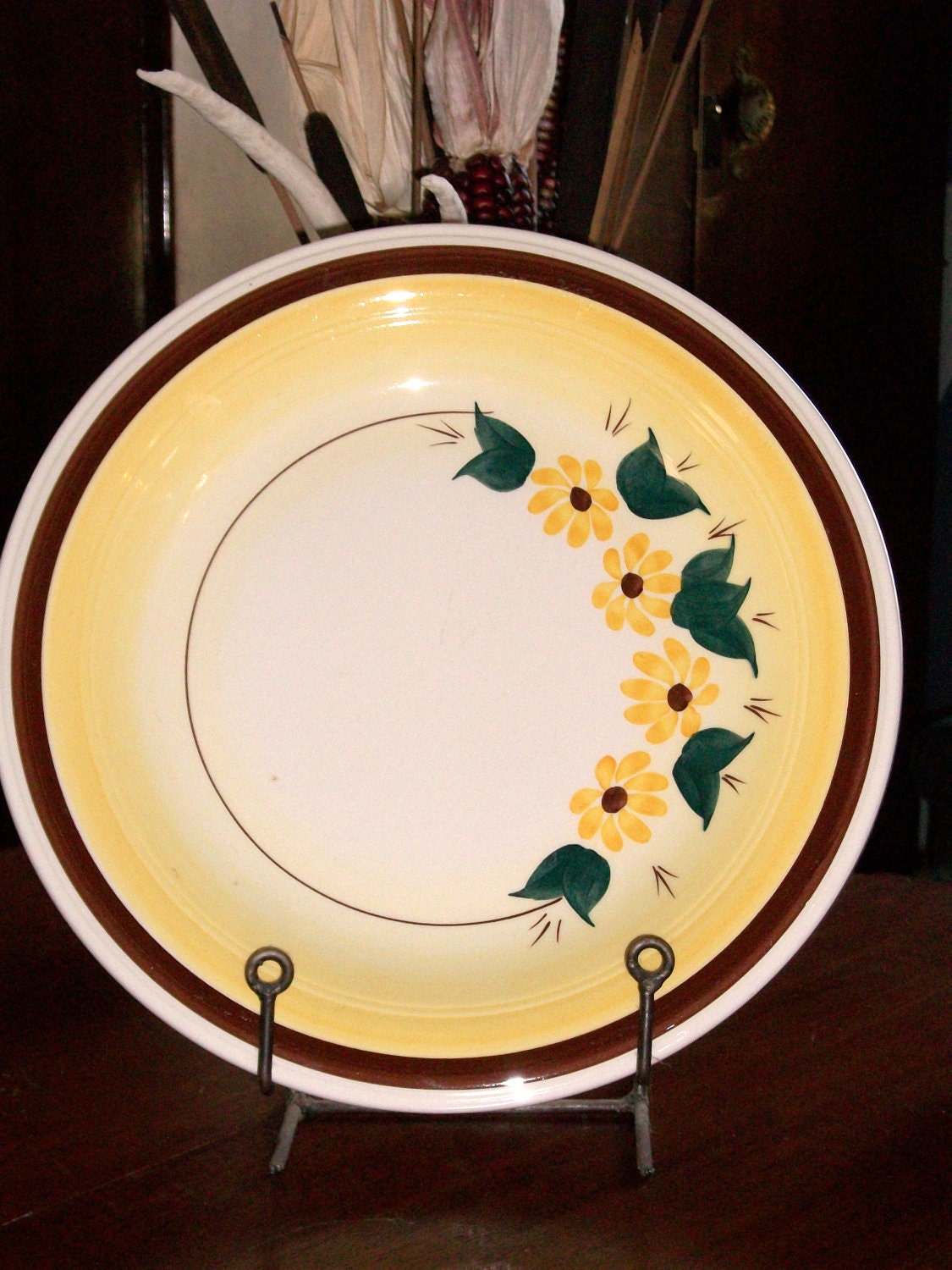 Vintage Brown Eyed Susan Platter by Vernon Ware