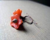 No. 12 Pink Flower Bloom Earrings with Turquoise