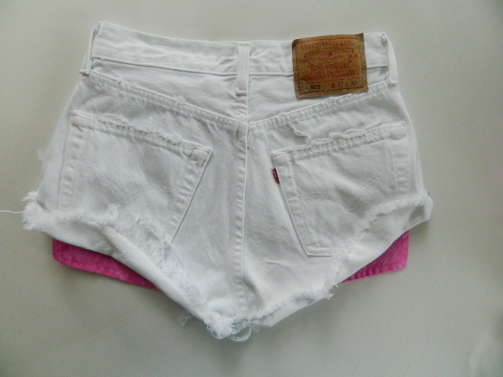 High Waist Vintage Levis BARBIE Sparkled Pink Pockets XS