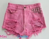 High Waist Vintage Guess Bubble Gum Pink Shorts SMALL
