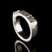 Wide Saw Cut Men's Wedding Ring, Textured Modern Wedding Band in Sterling Silver, Silver/palladium, Palladium or White Gold