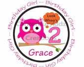 DIY Printable Birthday Girl Custom Iron on Transfer -- Personalized Design - Owl