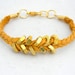 JEWELRY Collection: Mustard Yellow Suede Leather Hex Nut Bracelet
