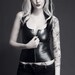 Latex zip front vest top.