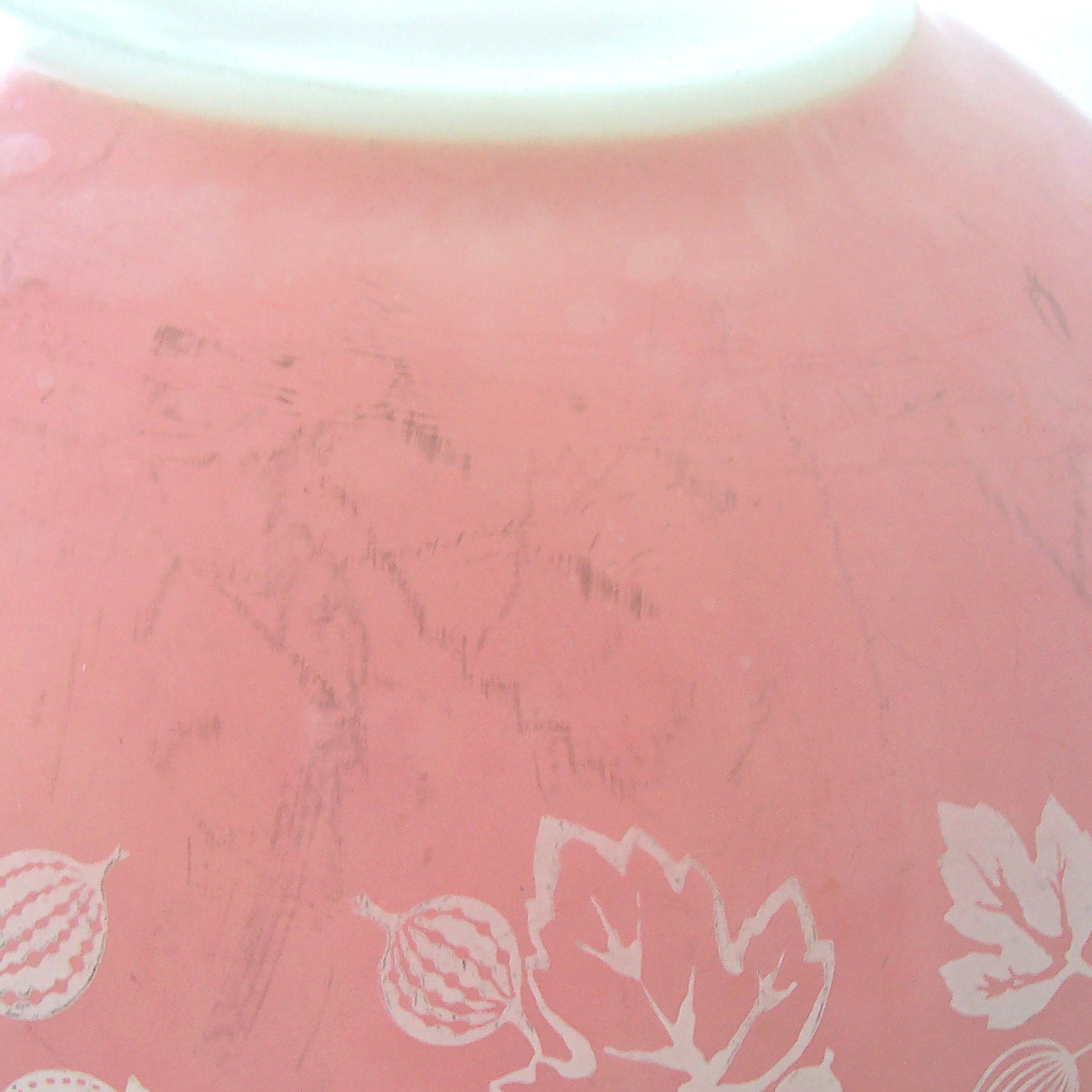 Pink Gooseberry Mixing Bowls, Complete Set
