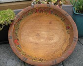 Mexican carved and painted wooden bowl