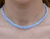 Jelly beans baby blue cotton chord choker