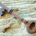 Little antique skeleton key in aged iron for an English cottage door