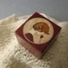 Ring box with inlaid Art Deco Girl and Rose.  Free Shipping and Engraving.