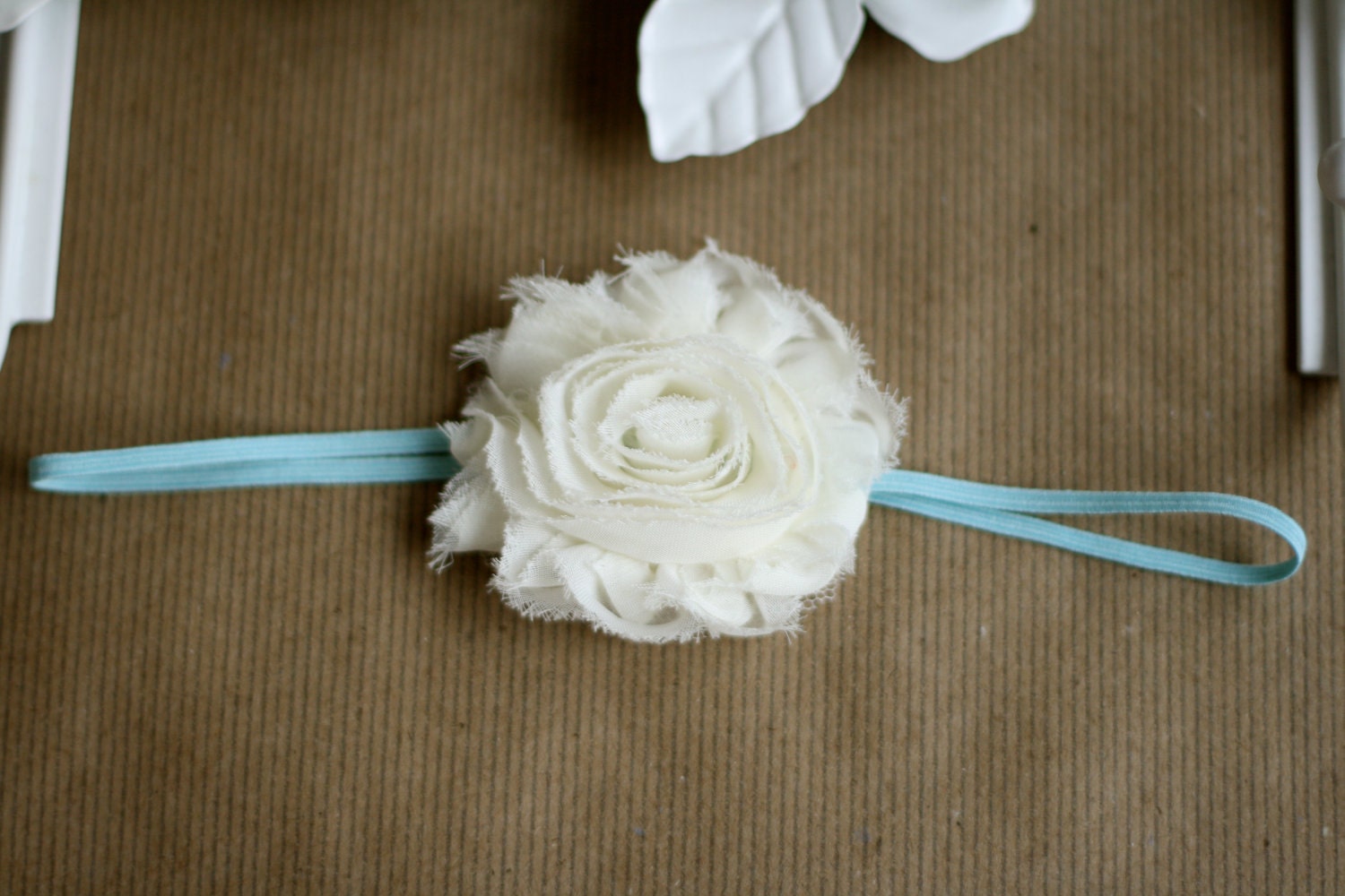 Chiffon Rosette Headband with any color of thin elastic